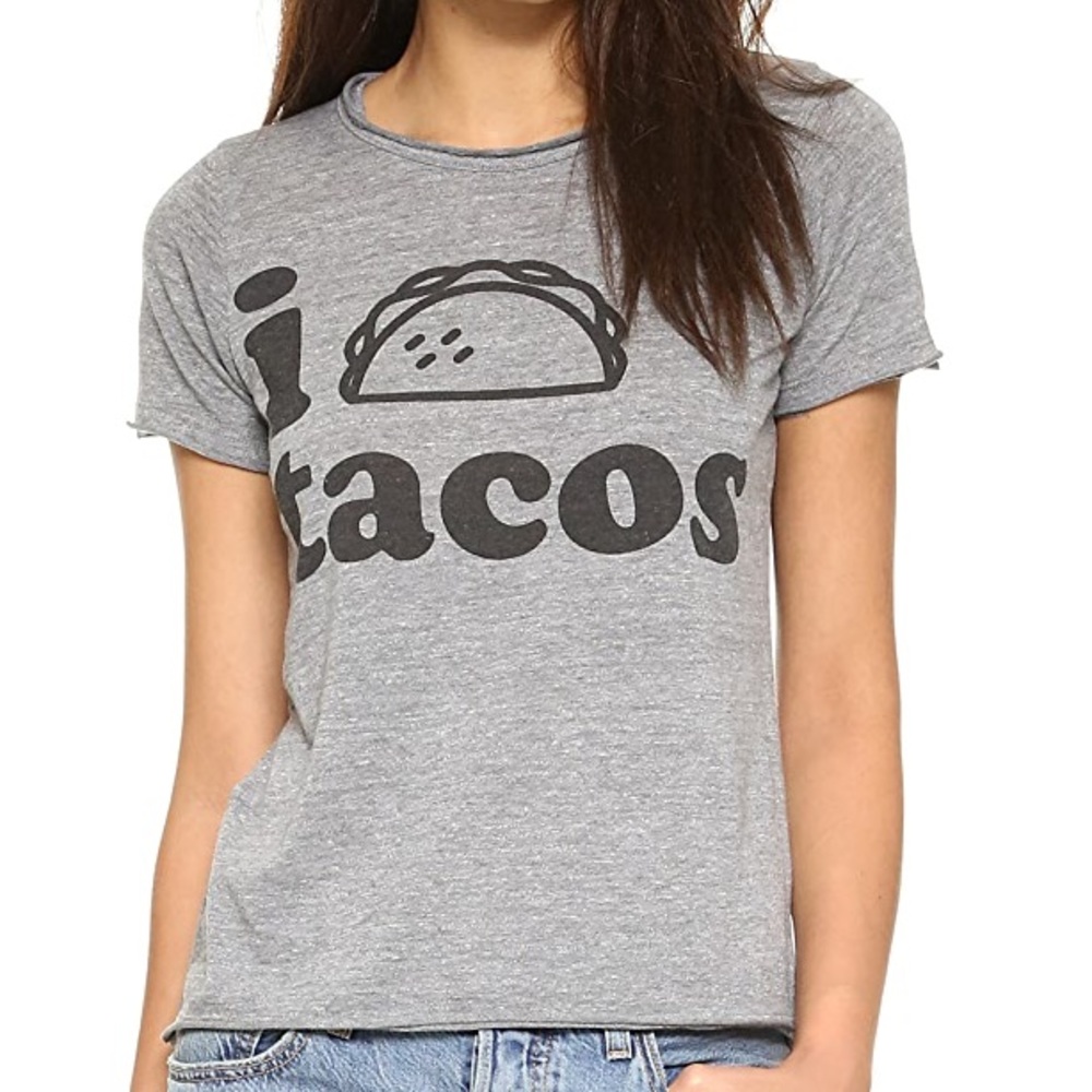 Chaser I Heart Tacos Tee Love Graphic T Shirt Med